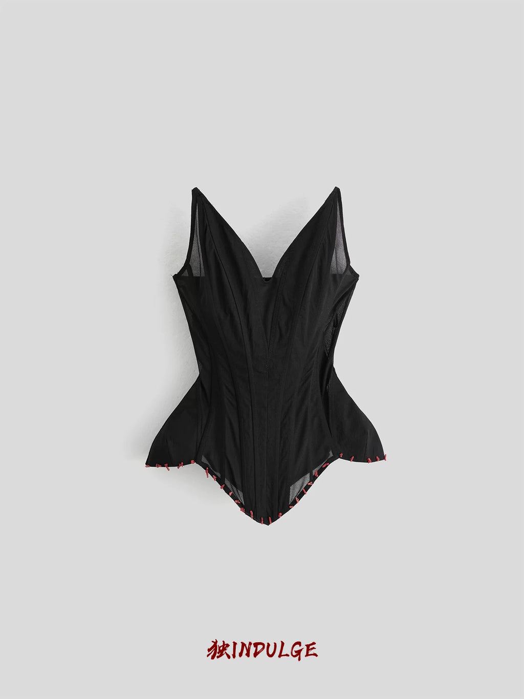 INDULGE Irregular Hem Fishbone Bra