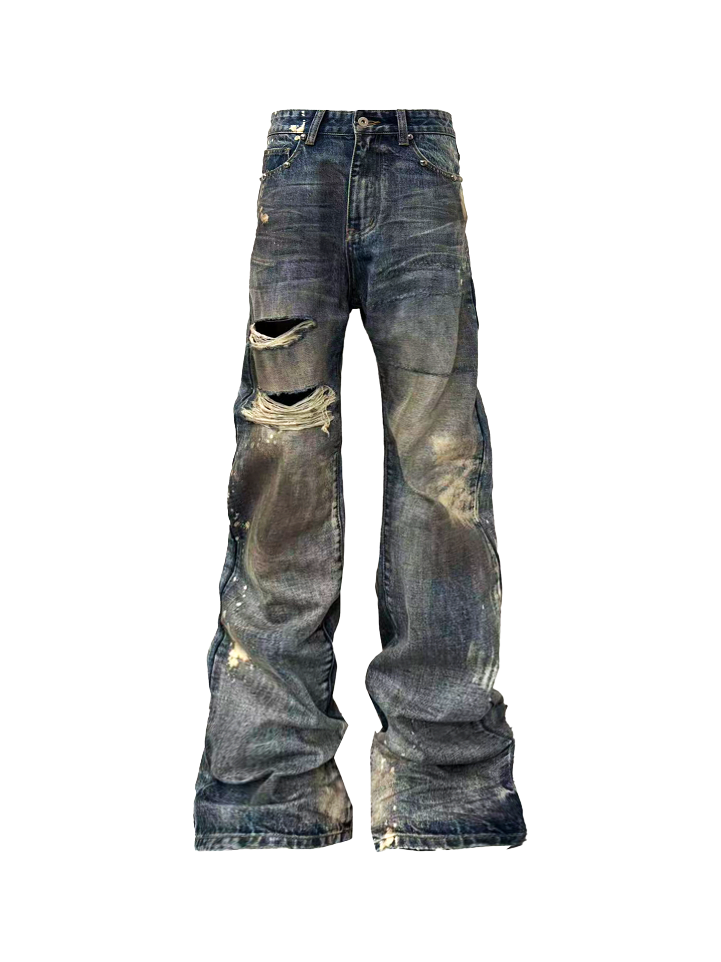 DETW Retro Flared Layered Jeans