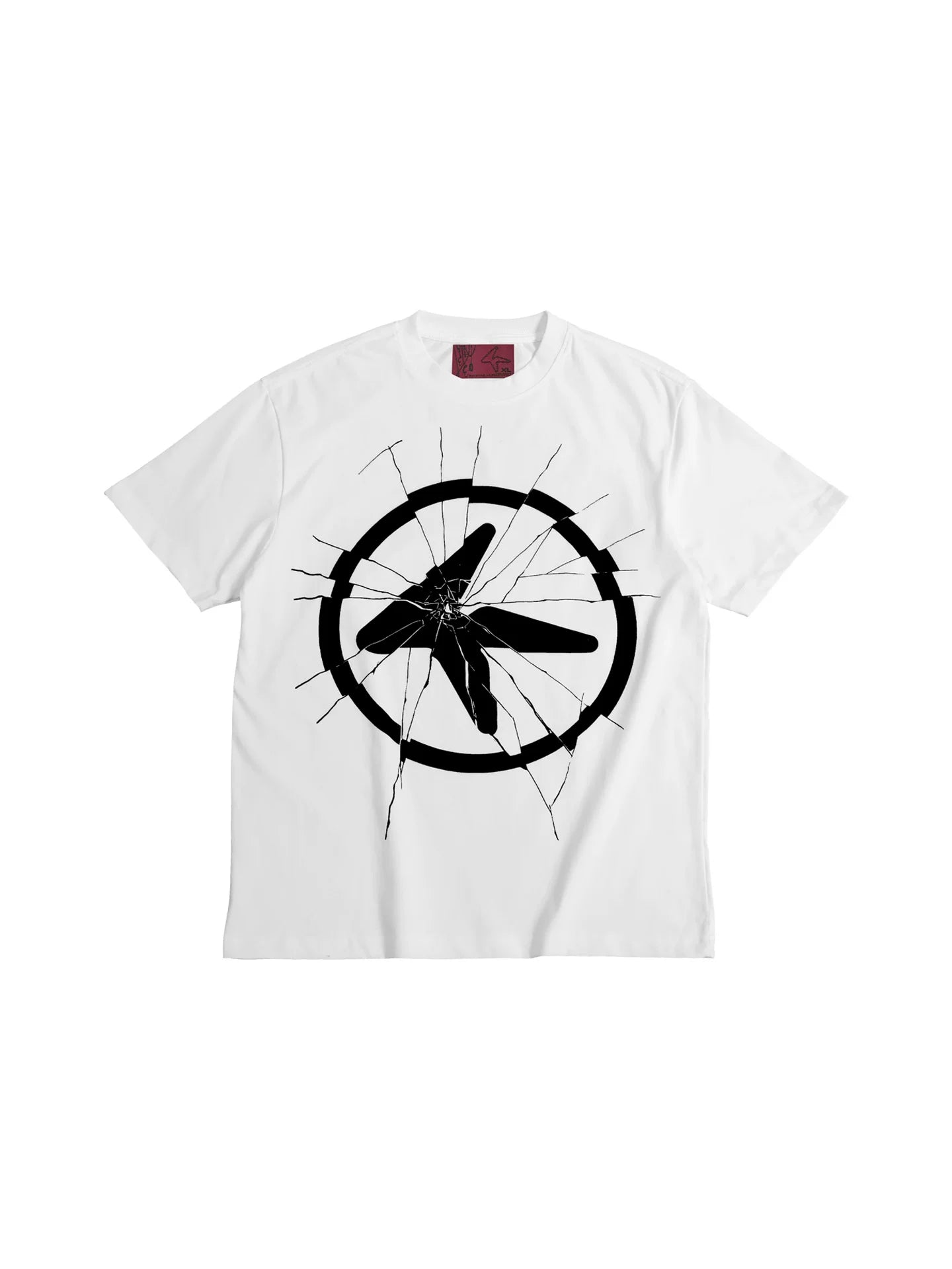 4AM Draft Broken Logo Printing Loose Casual Tee