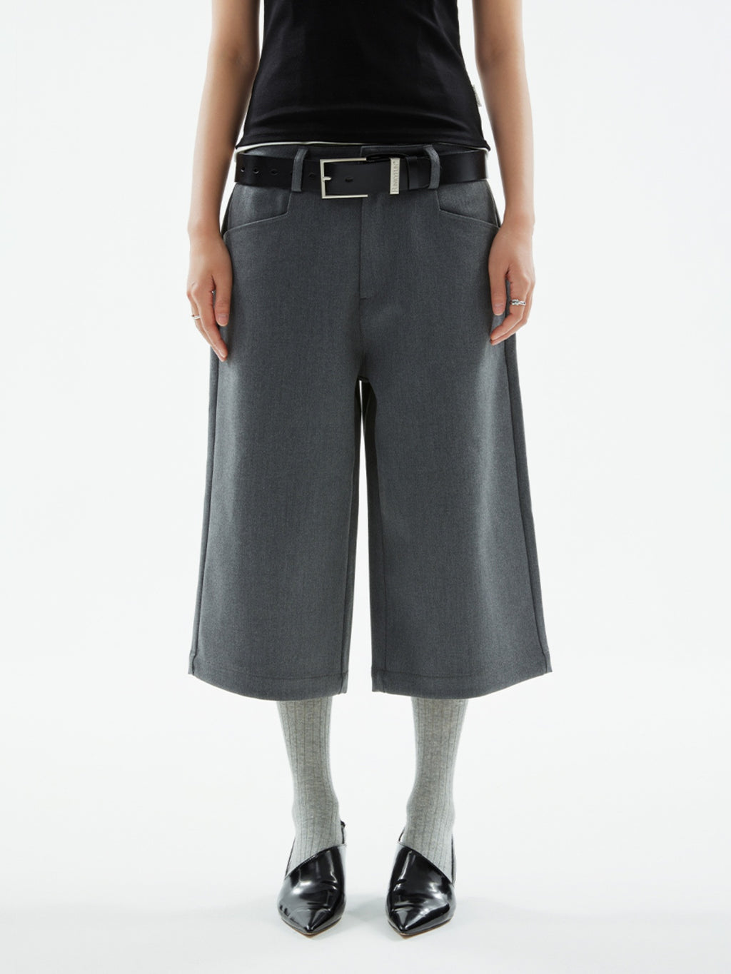 FUNKYFUN Silhouette Casual Composite Trousers Shorts