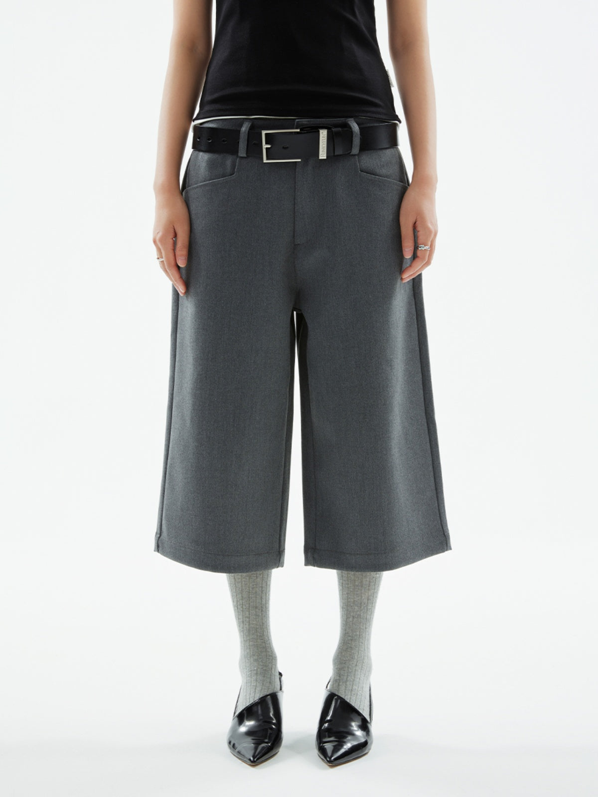 FUNKYFUN Silhouette Casual Composite Trousers Shorts