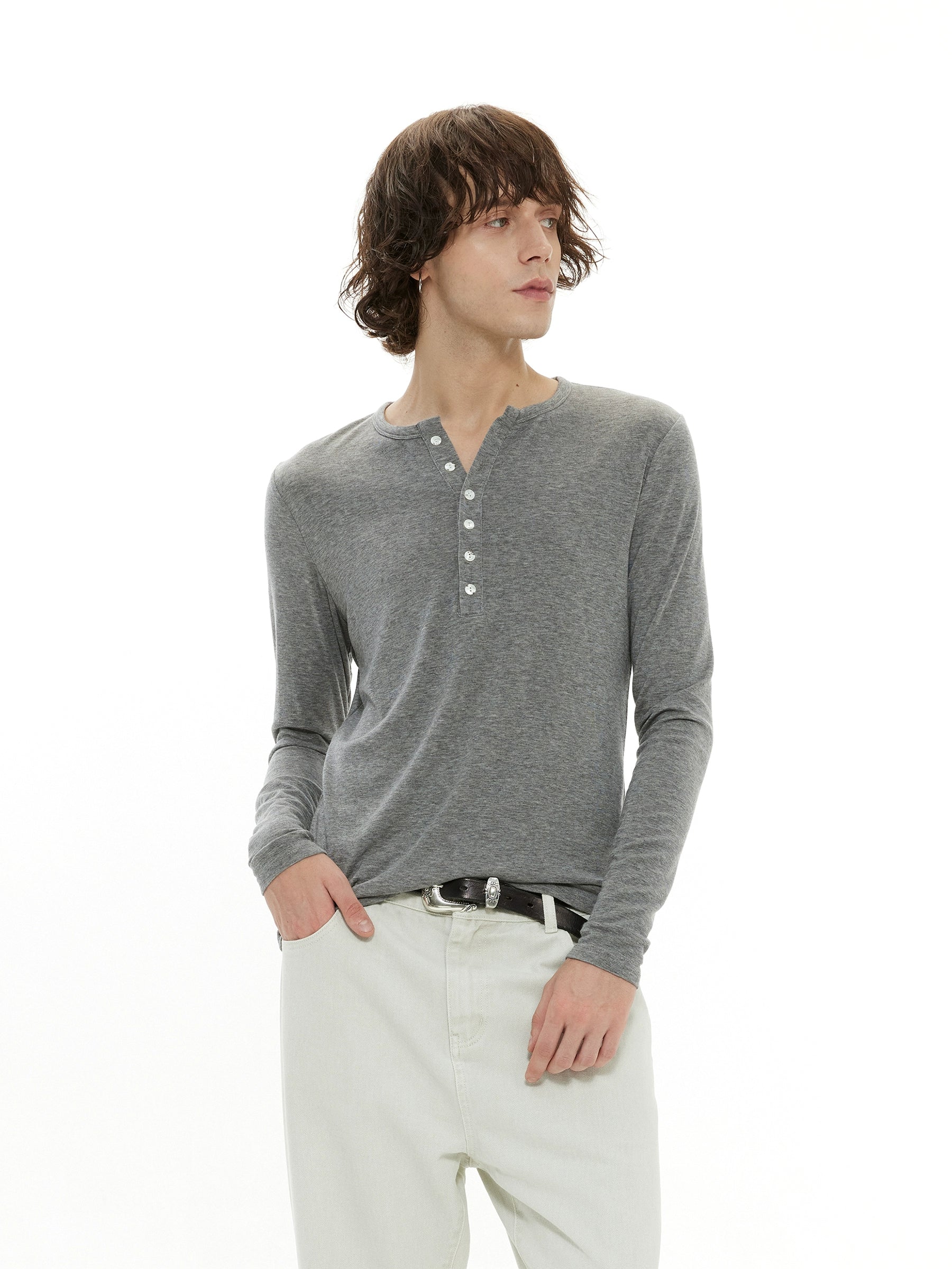 DIMC Tencel Wool Slim Fit Breathable Micro Elastic Long Sleeve