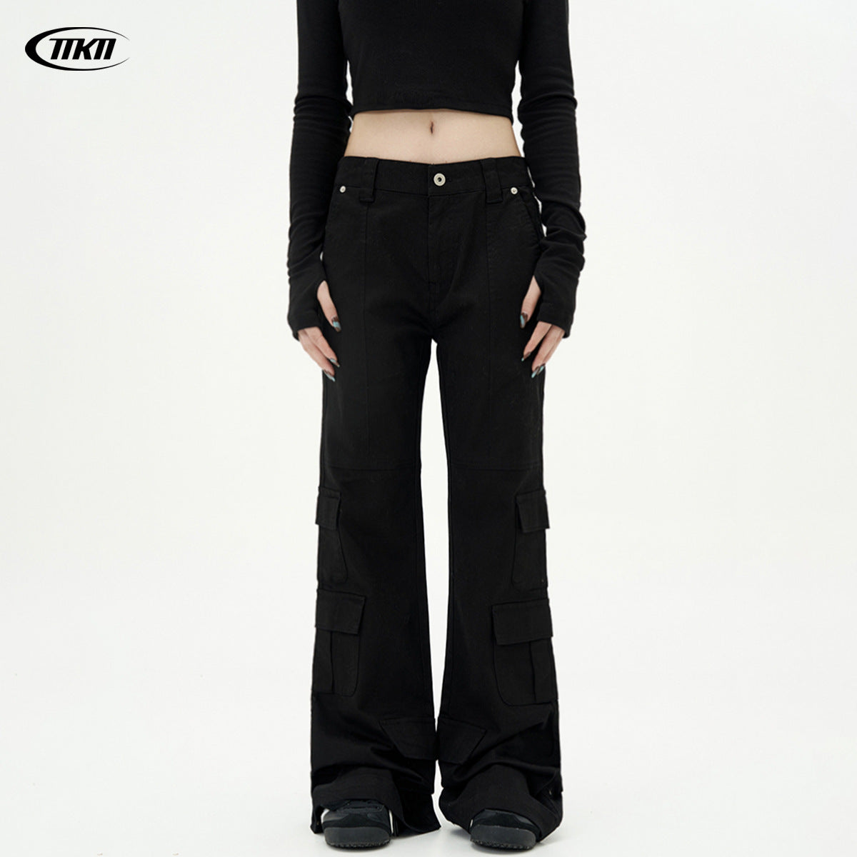 11KN  women's micro-pull vibe slim-fit Pants