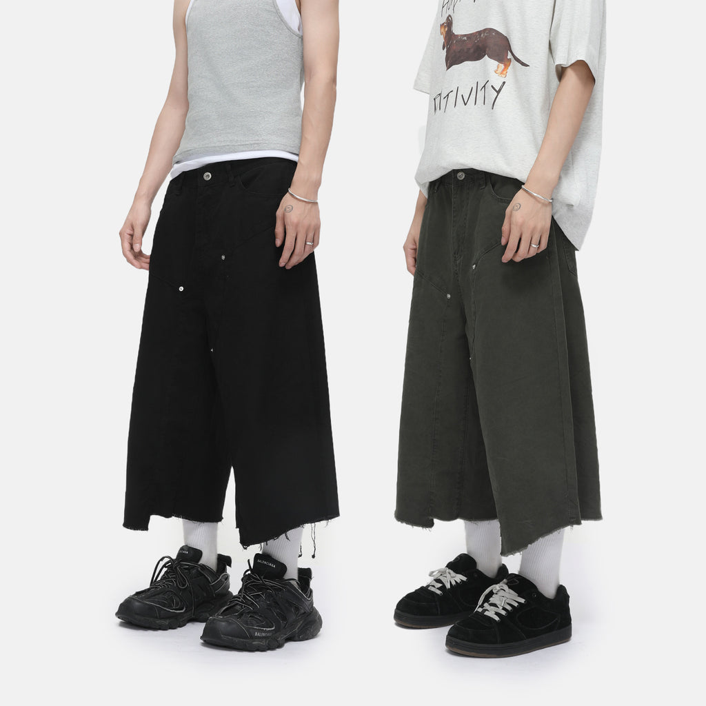 MTLCLOTHES Tooling Logging Rough Edge Simple Seven-point Jeans