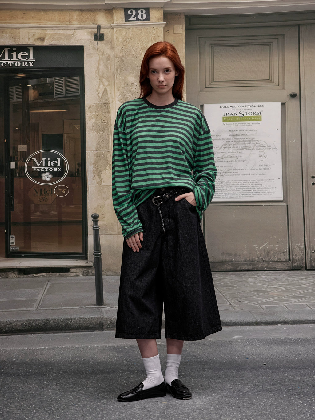MADWITCH Vintage Contrast Striped Long Sleeve