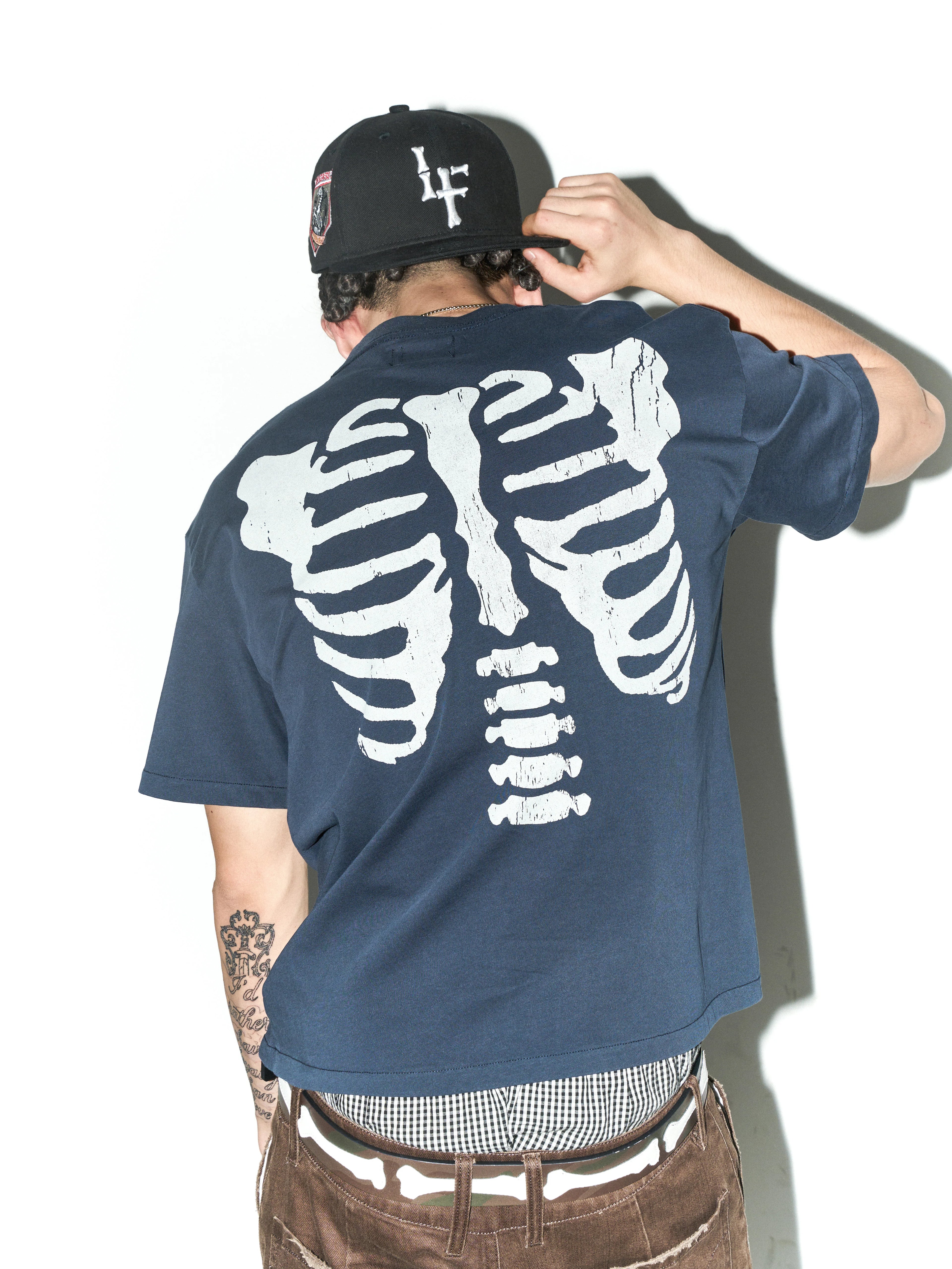 LIBERAFIT Poster Skeleton Print Loose Tee