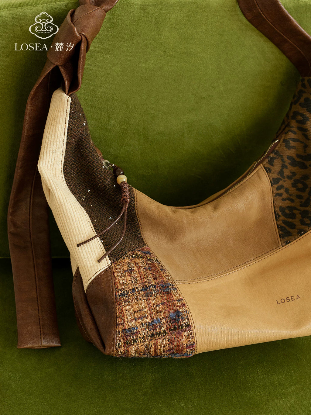LOSEA Vintage Spliced Shoulder Bag