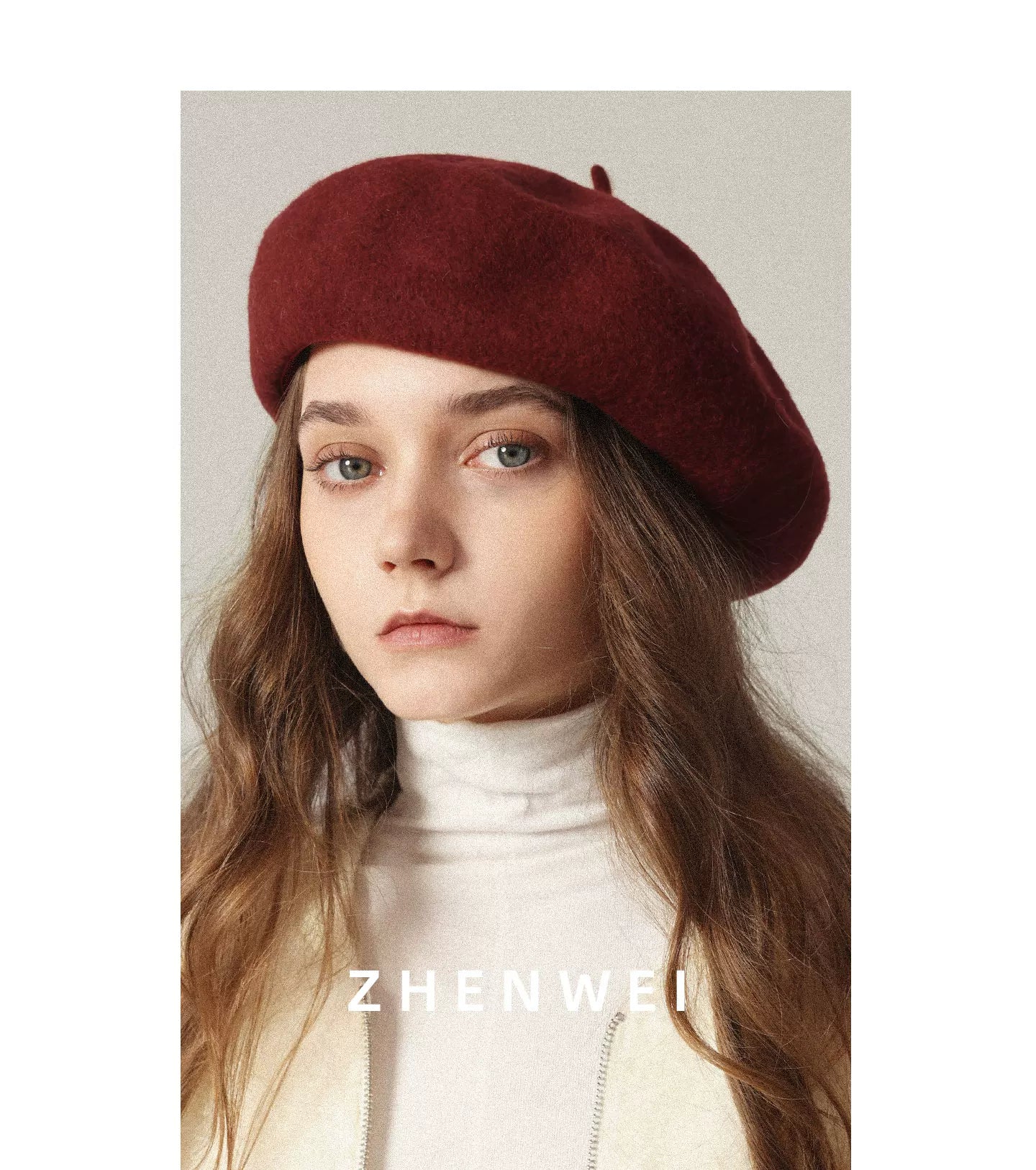 ZHENWEI Cloud Woolen Pure Wool Beret