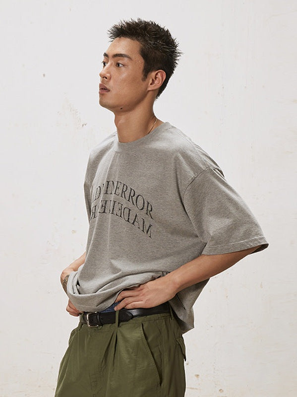 UNF MADEINERROR washed flipped mirror Tee