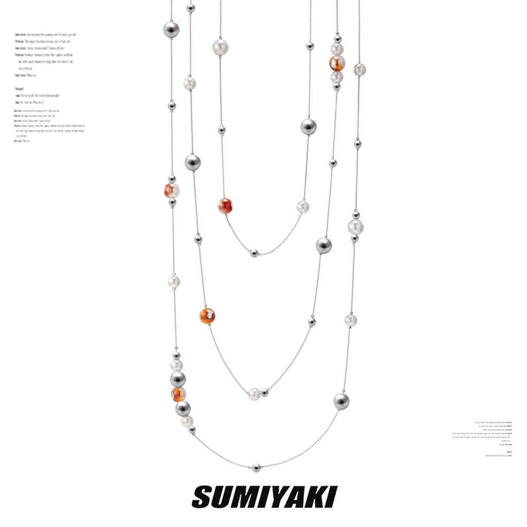 SUMIYAKI Burning Broken Pearl Necklace