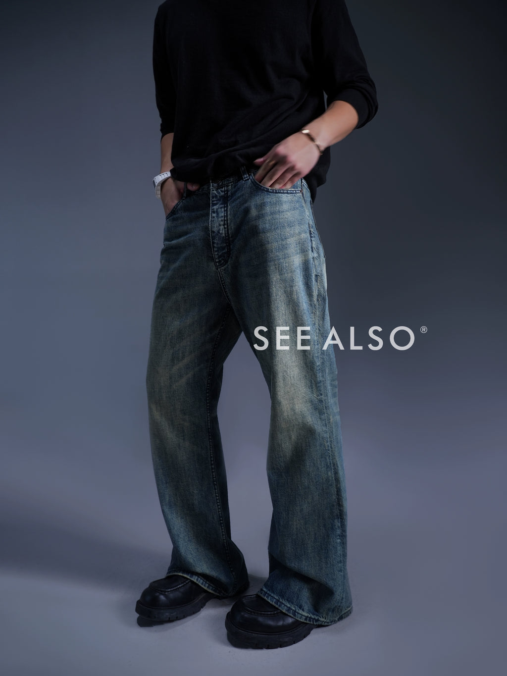 SEE ALSO Straight-leg Denim Trousers