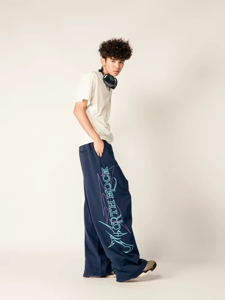NorthBlock Letter-printed Straight Casual Sweatpants