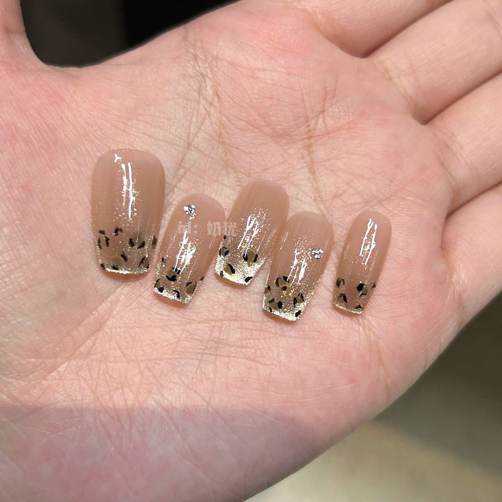 Beetle Nails Leopard Print Gradual Change Hand Wear Armor