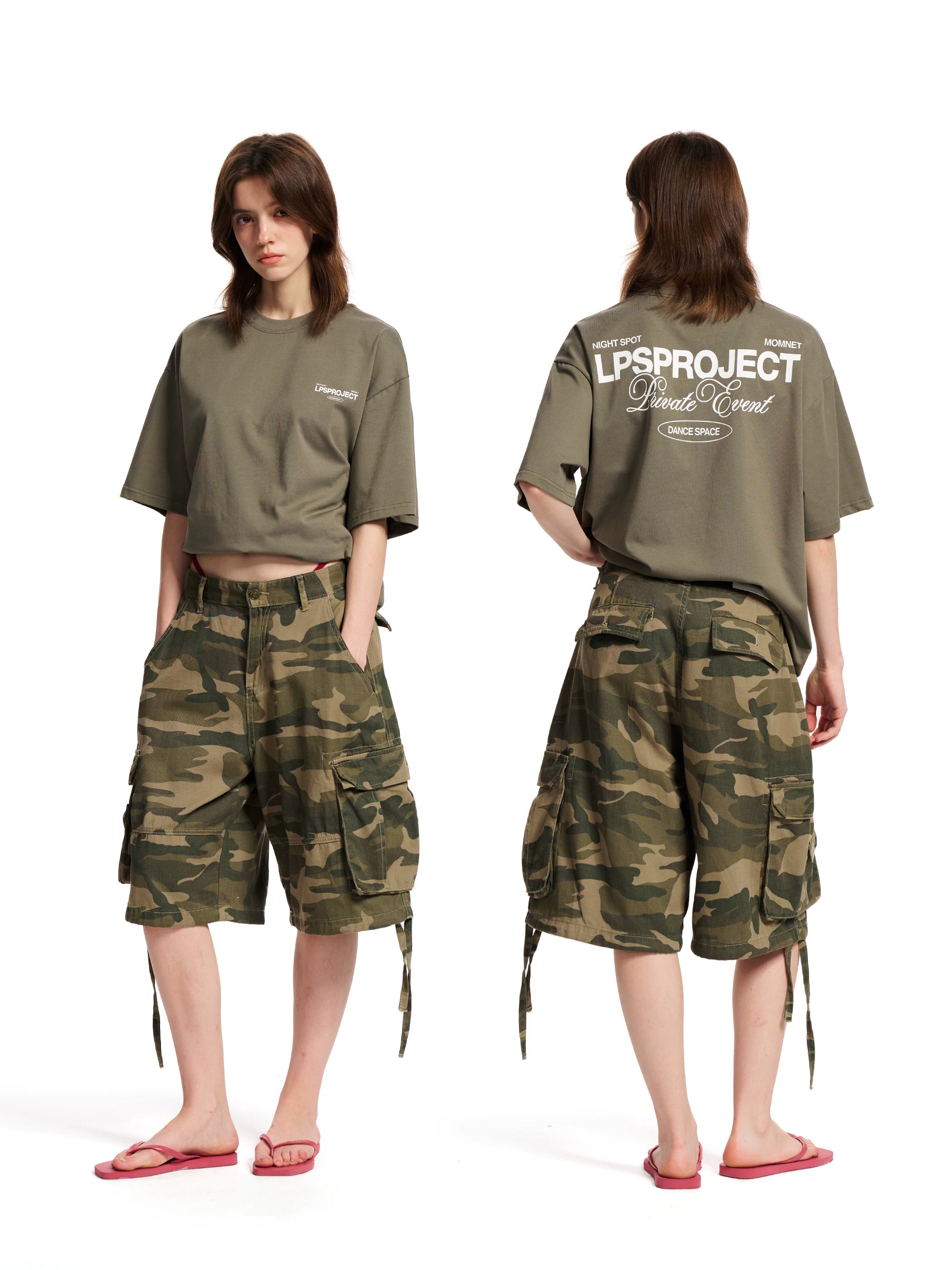 Big Printed Letters on The Back of Loopsoon Versatile Tee