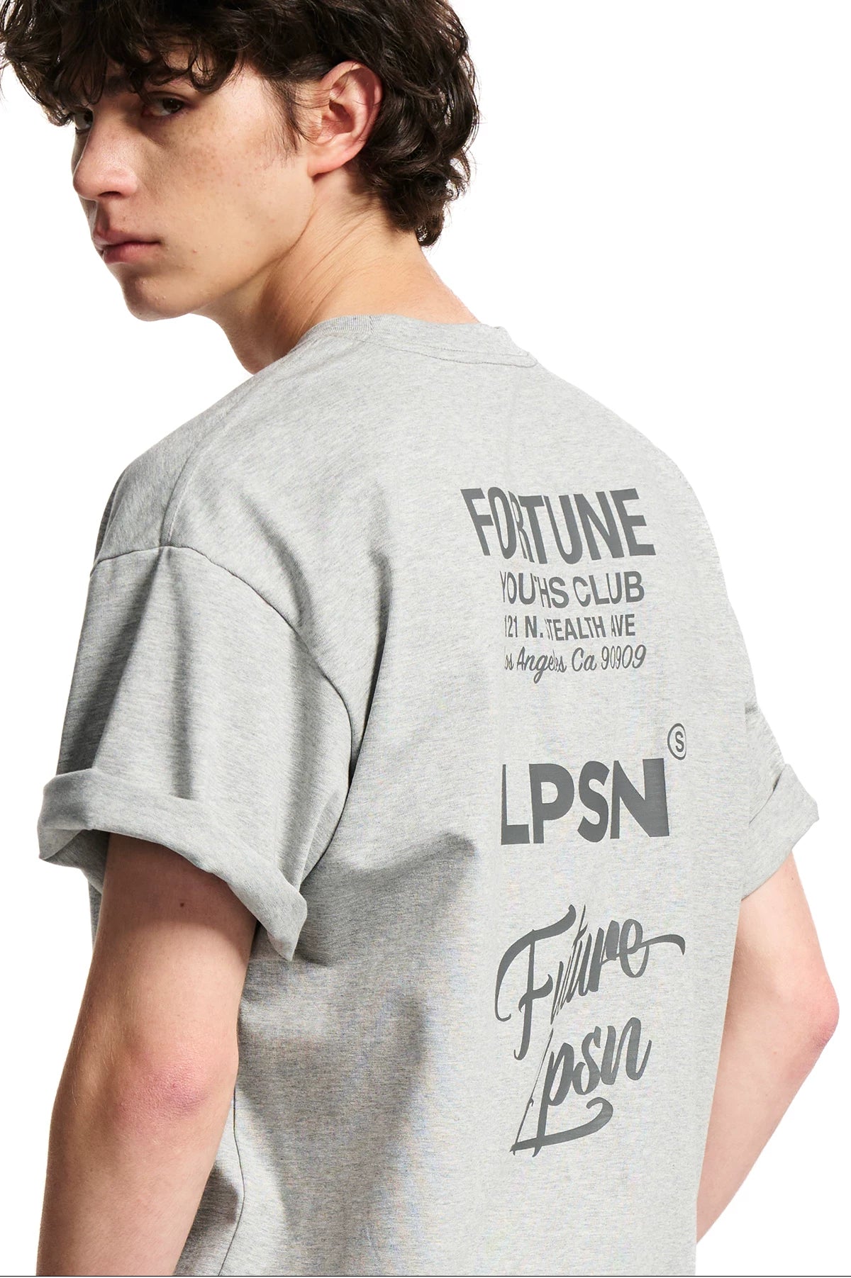 Loopsoon Letters Behind The Large Print Versatile Casual Tee