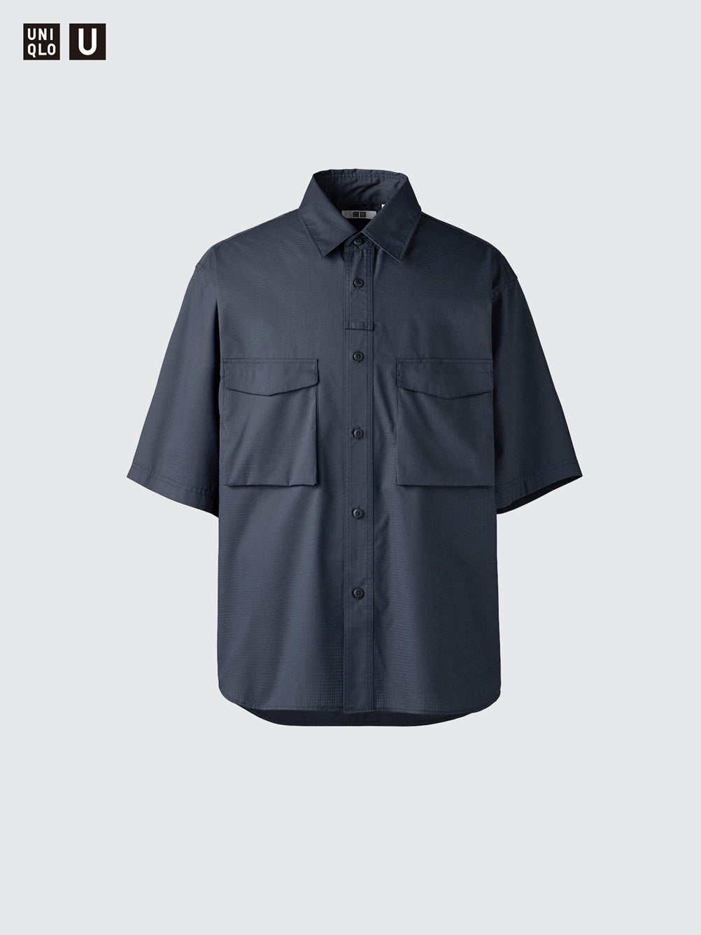 Uniqlo U series cooperative/men's and women's casual shirts/short-sleeved shirts loose tooling style 481220