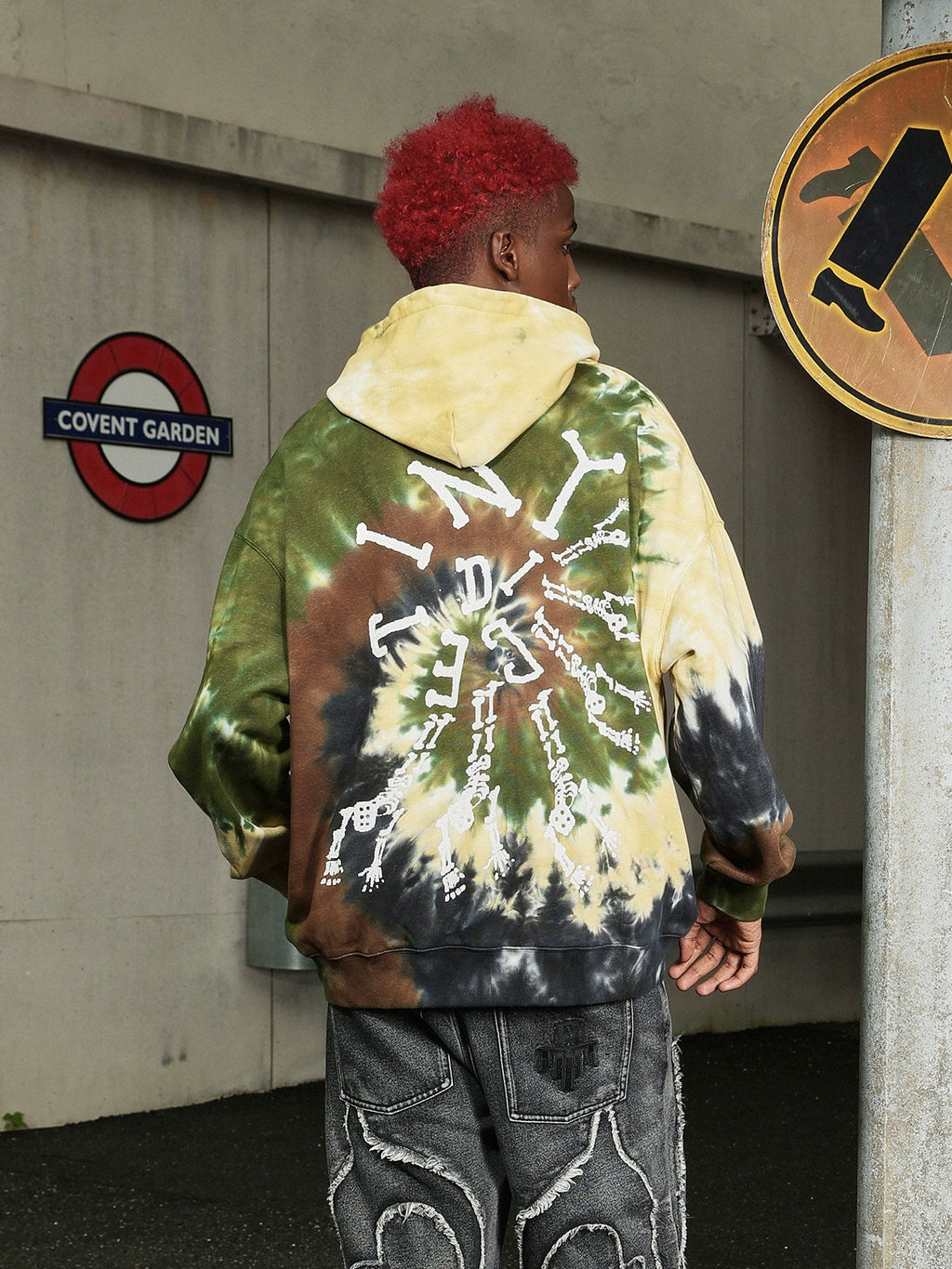 DICETINY Tie-dye Swirl Print Hoodie