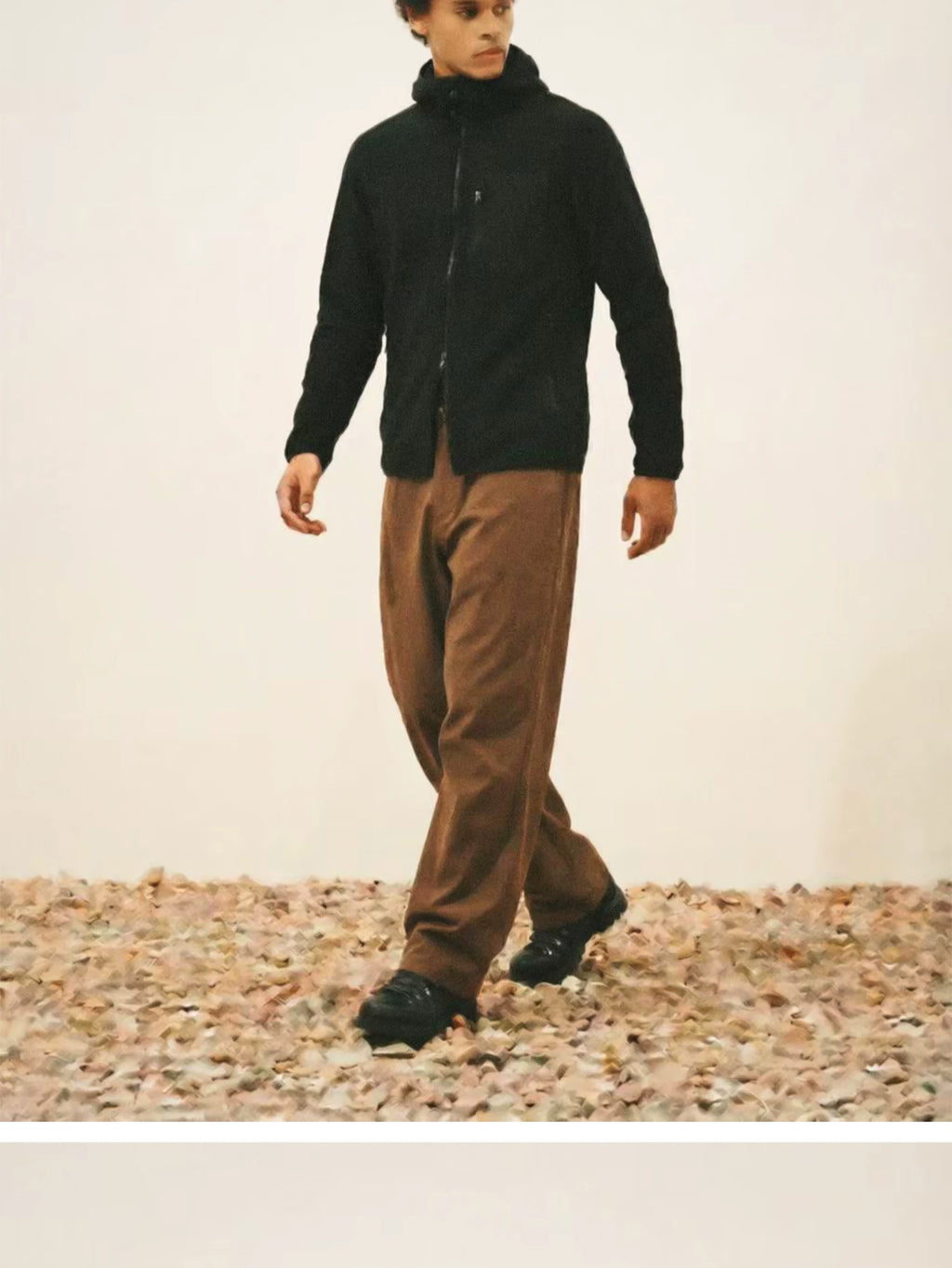 No Logo Heattech Windproof Hooded Fleece Jacket