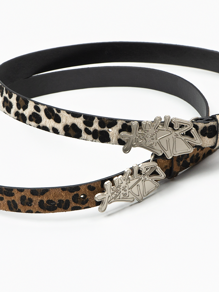 AVENUESON Two-color Leopard Print Belt