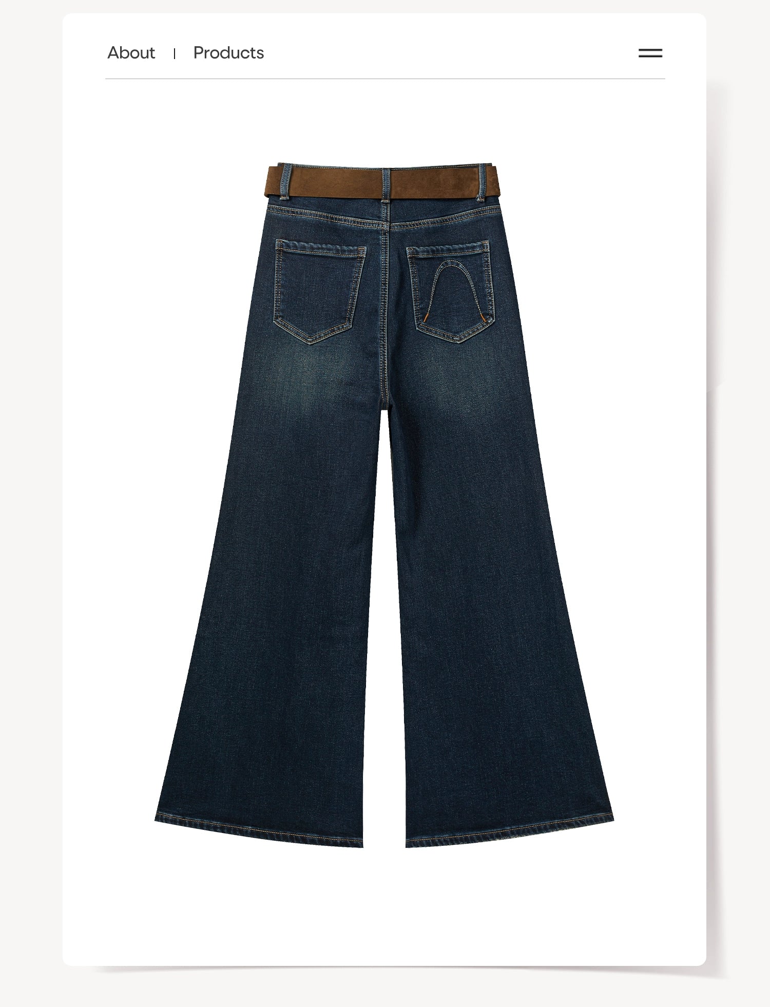 Cantonstory Vintage Booth High-waisted Jeans