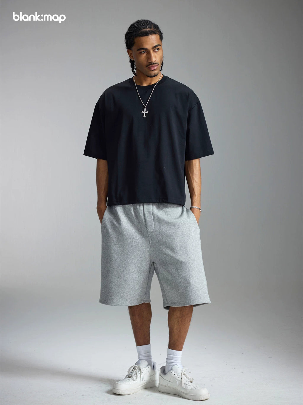 Blank Map Cool Loose Casual Versatile Tee