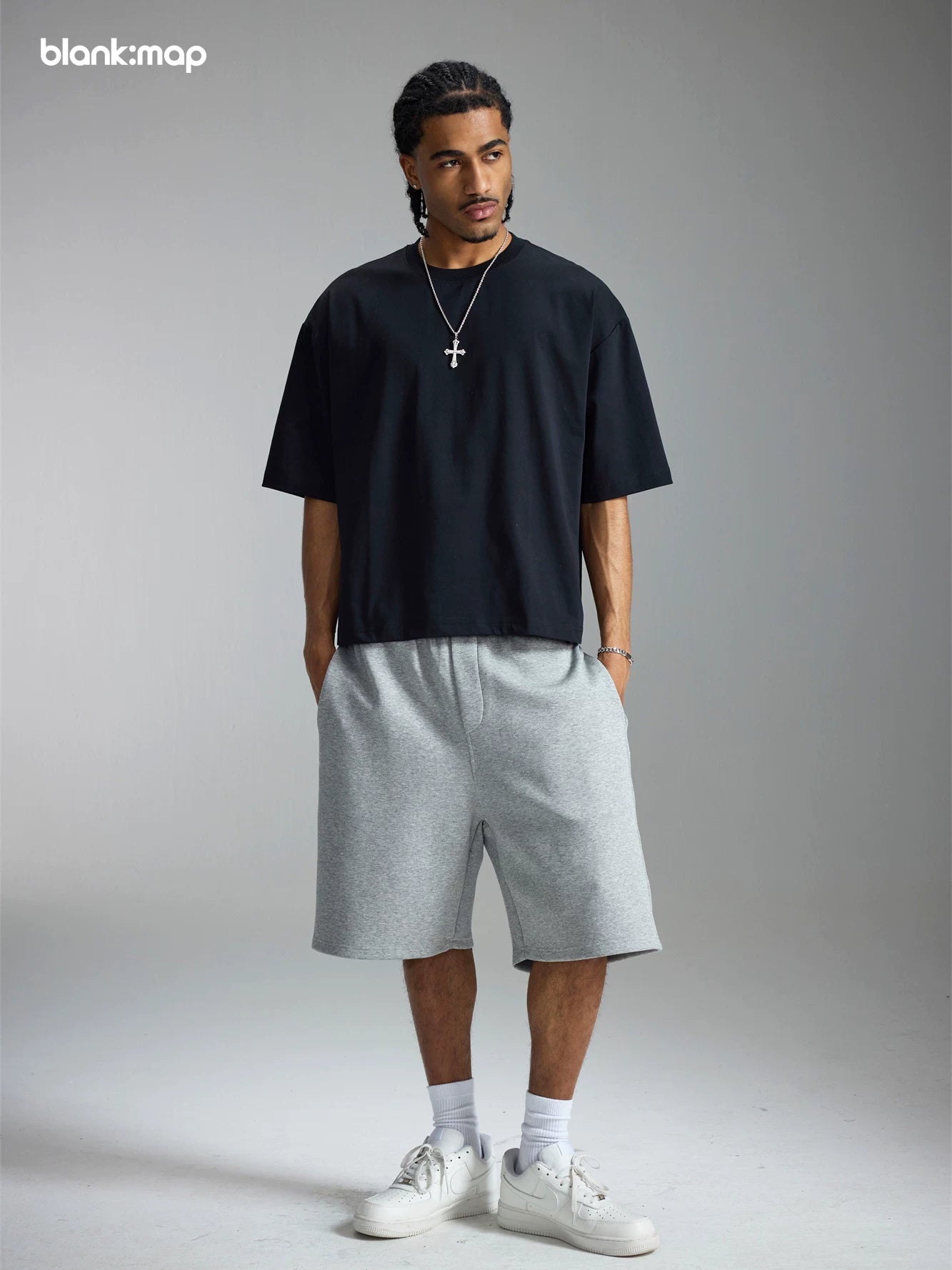 Blank Map Cool Loose Casual Versatile Tee