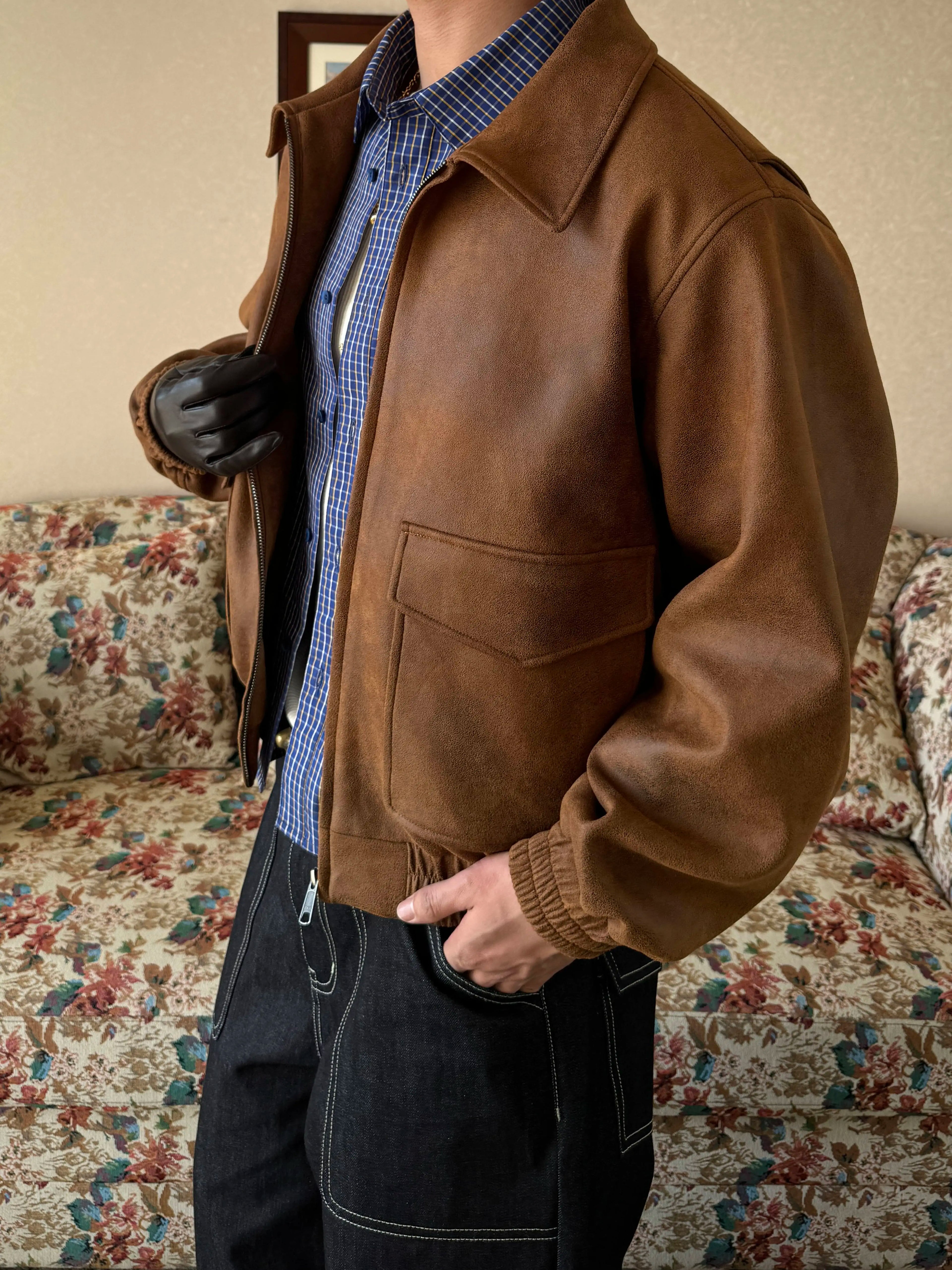 InsGale Lazy Casual Loose Checked Long Sleeve Shirt