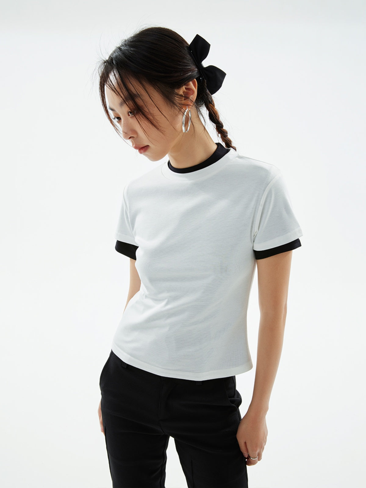 FUNKYFUN Tencel Thin Soft Comfortable Long-sleeved Bottoming Shirt
