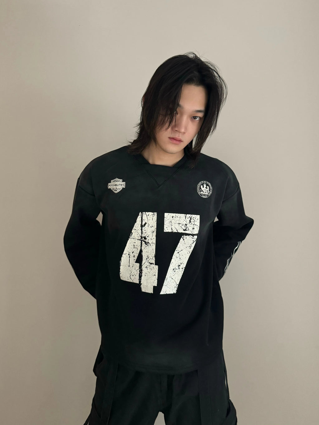 URRRGE Retro Short and Wide Version Casual Long Sleeve