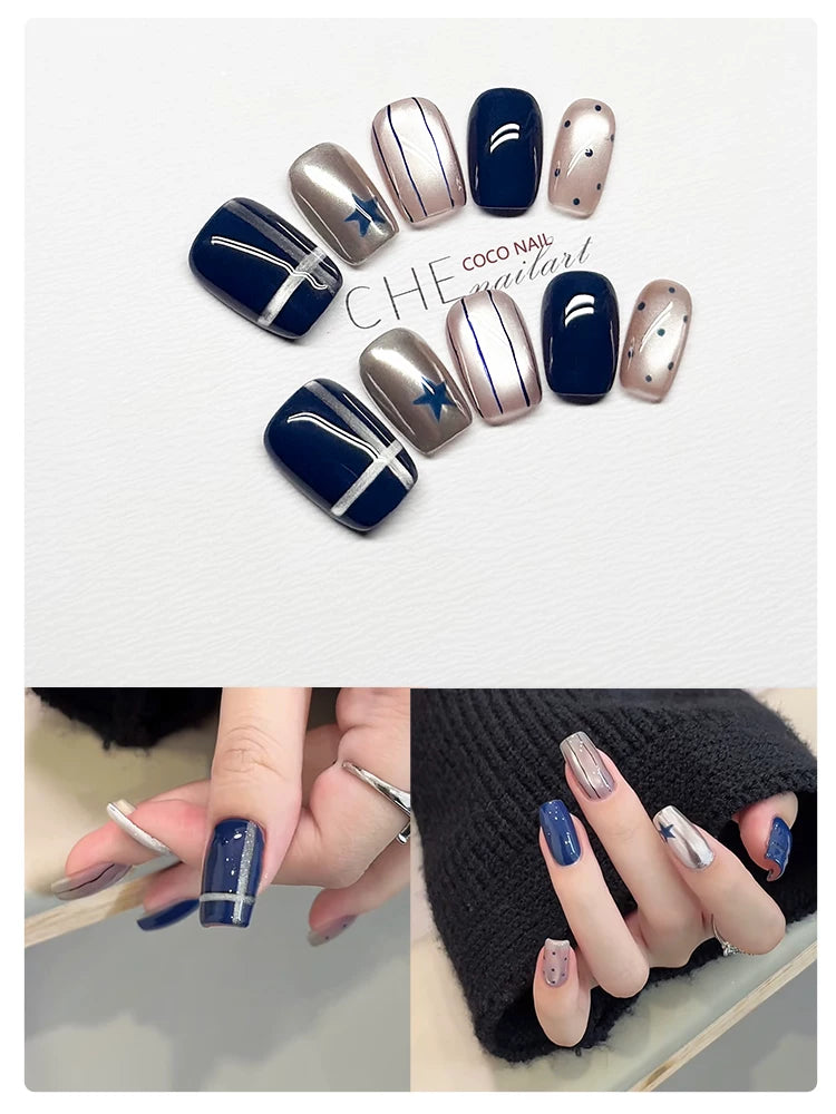 Coco Temperament Light Luxury High Sense White Handmade Manicure Wear Nail