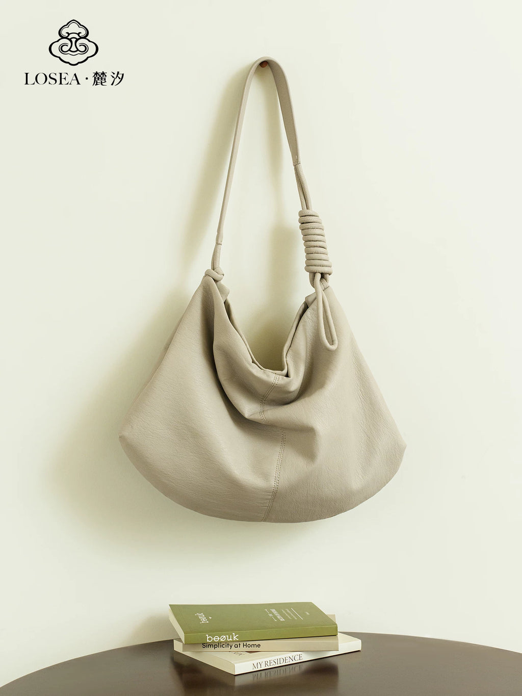 LOSEA Soft Leather Large Capacity Versatile Messenger Bag