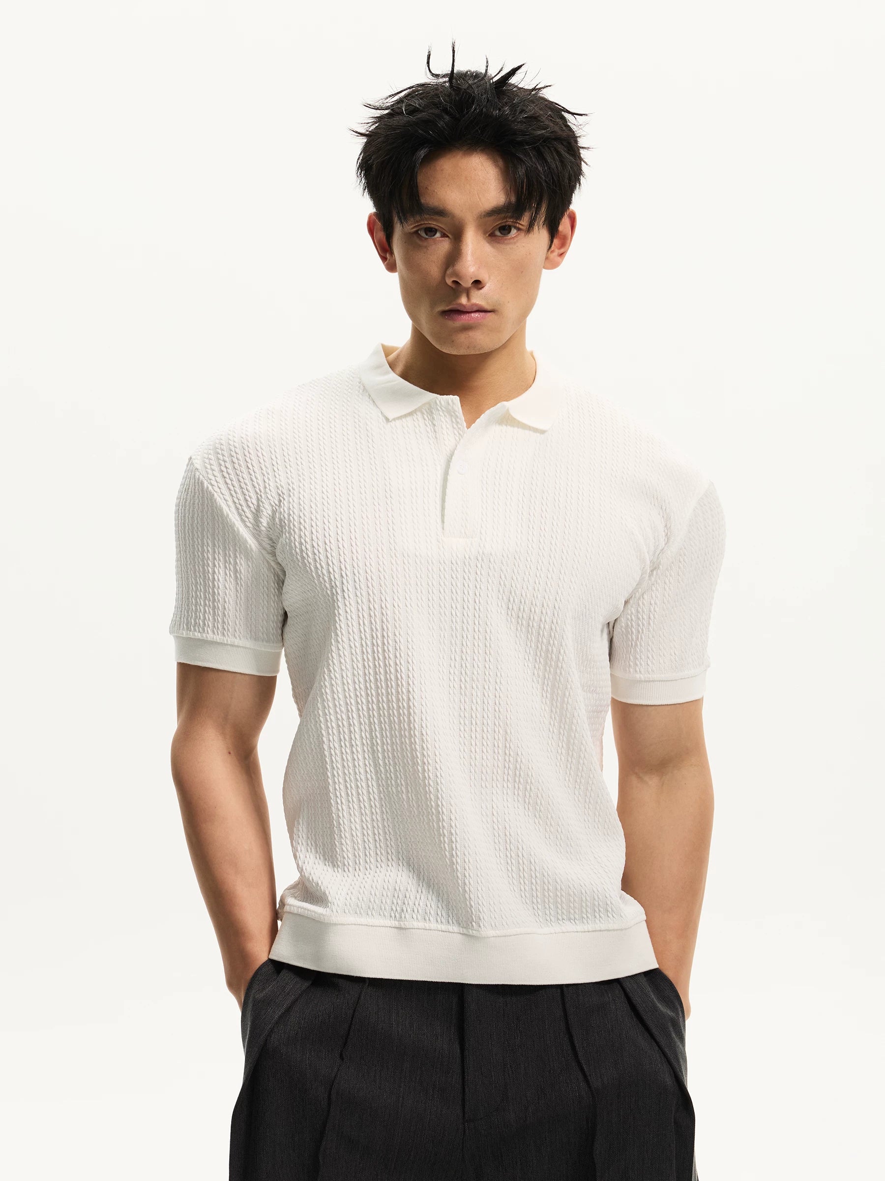 DAY NY Retro Casual Straight-shouldered POLO Shirt