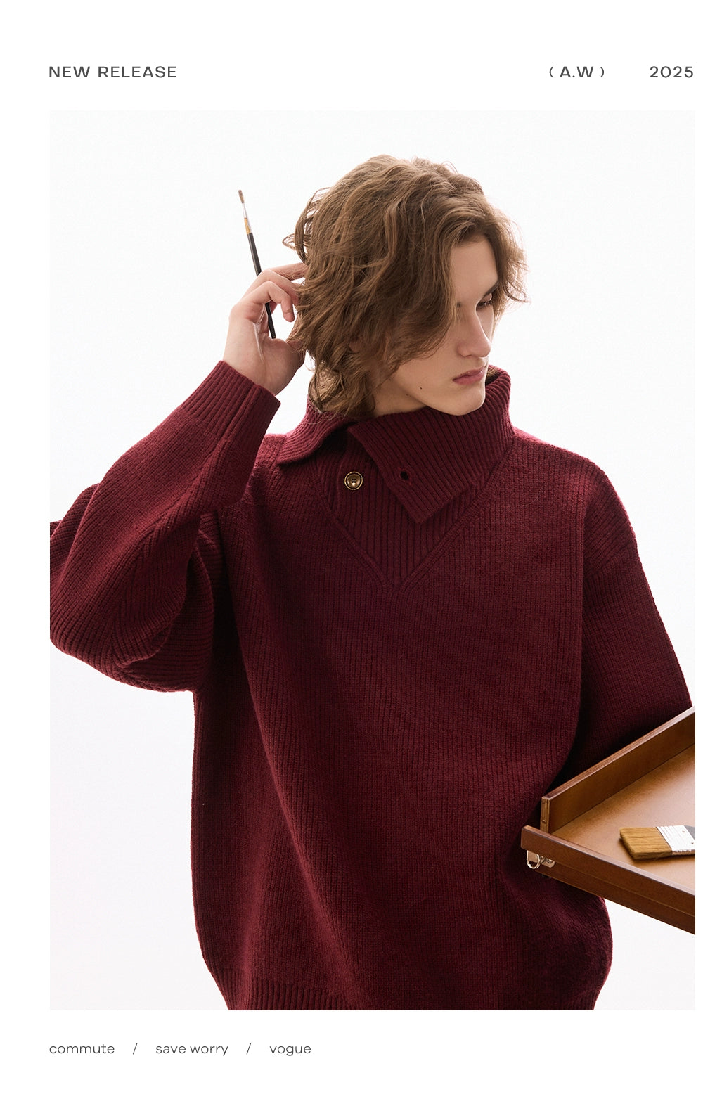 CHOR Chinese Turtleneck Sweater Knitted Sweater