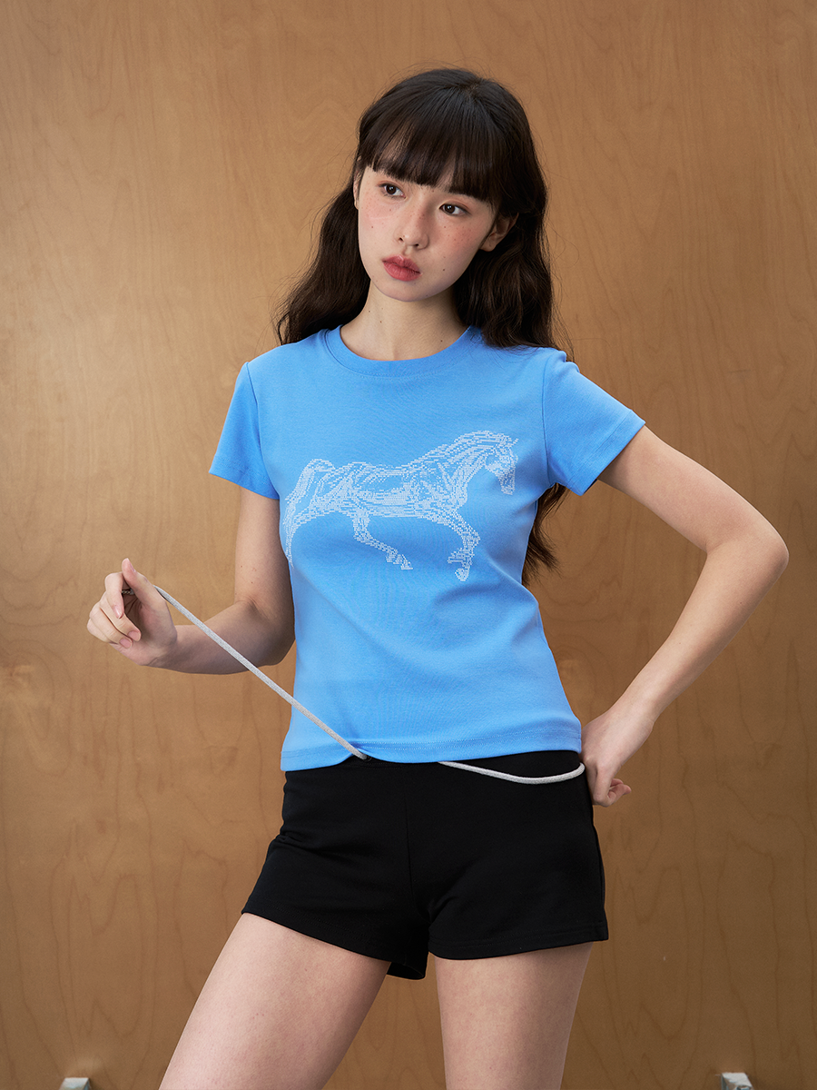 UnderStress Coding Animal Print Slim Slim Tee