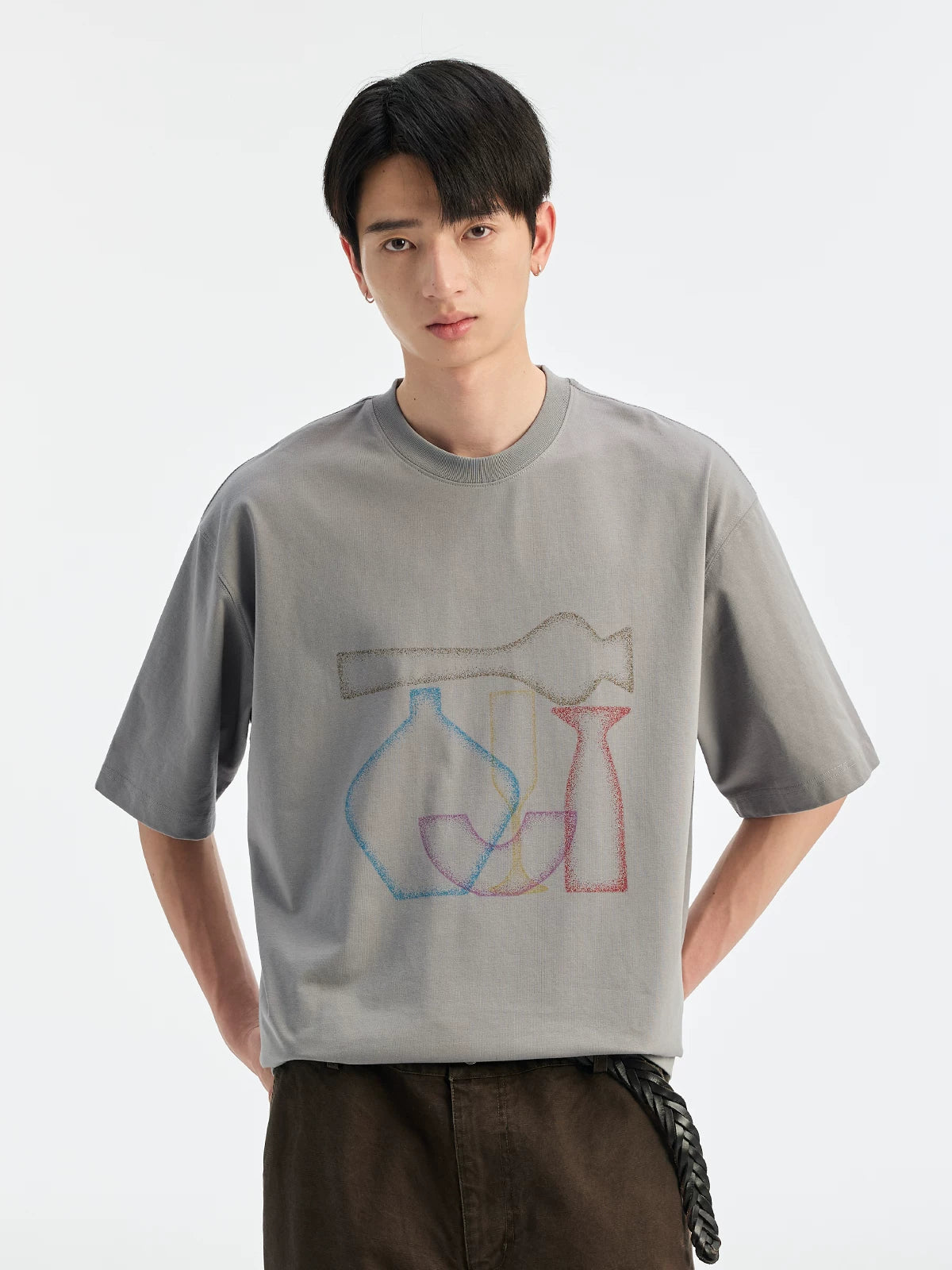 BUTTBILL Loose Gradual Change Casual Tee