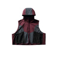 NOEARS Hooded Retro Loose Sleeveless Contrasting Vest