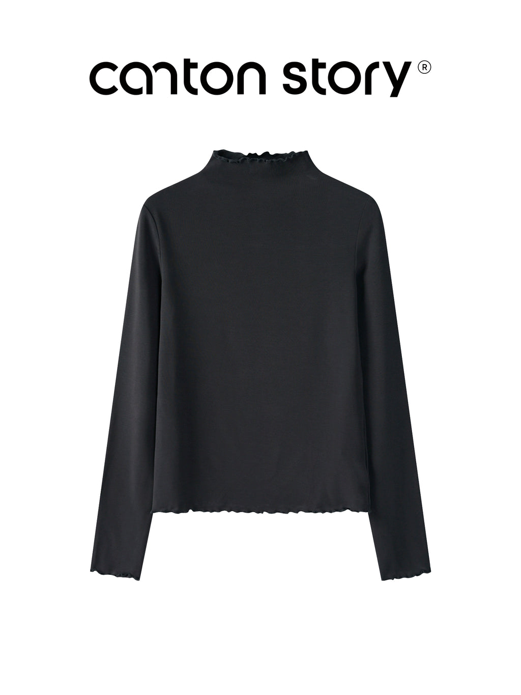 Cantonstory Shoulder Casual Versatile Bottom Shirt
