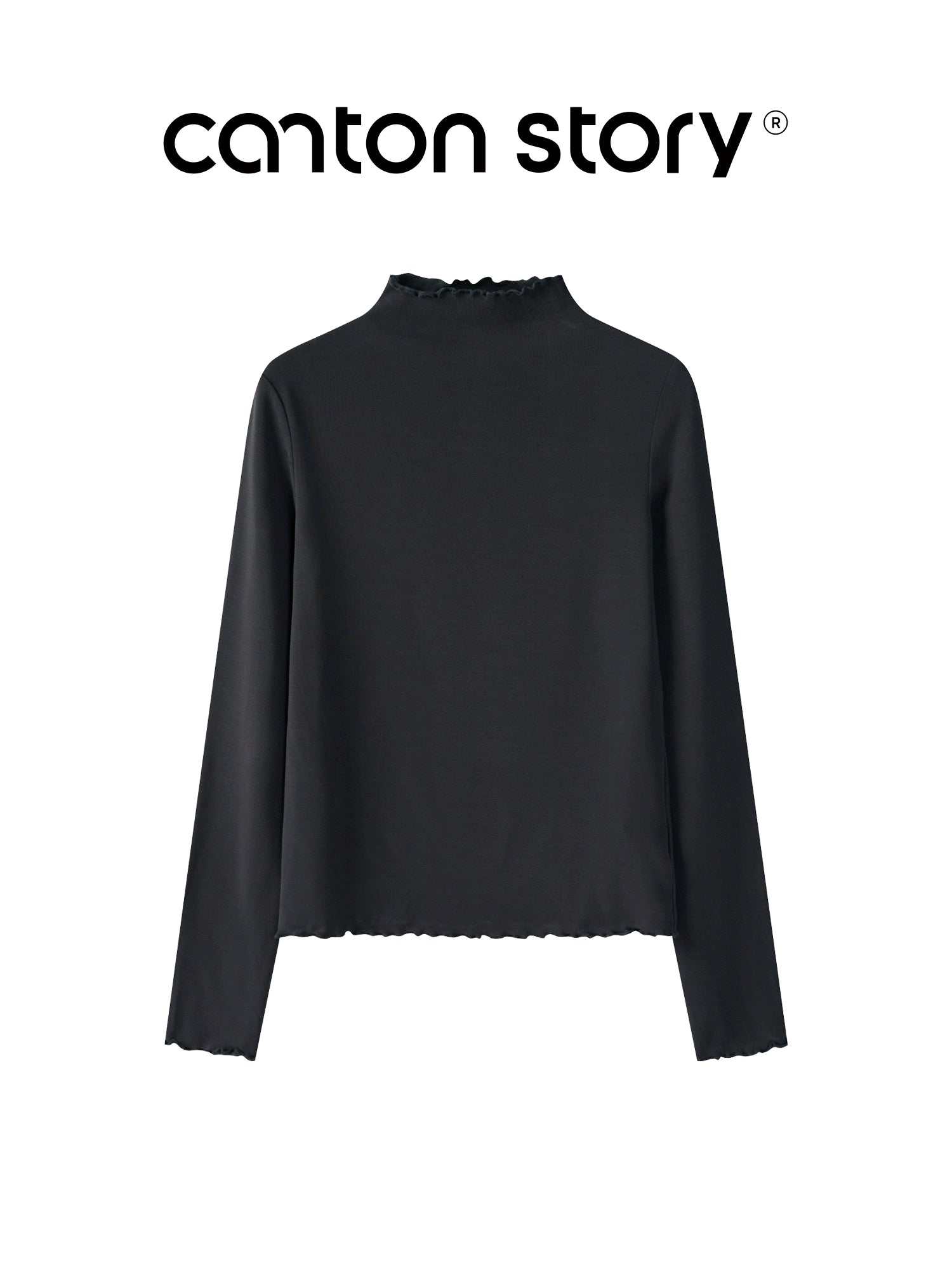 Cantonstory Shoulder Casual Versatile Bottom Shirt