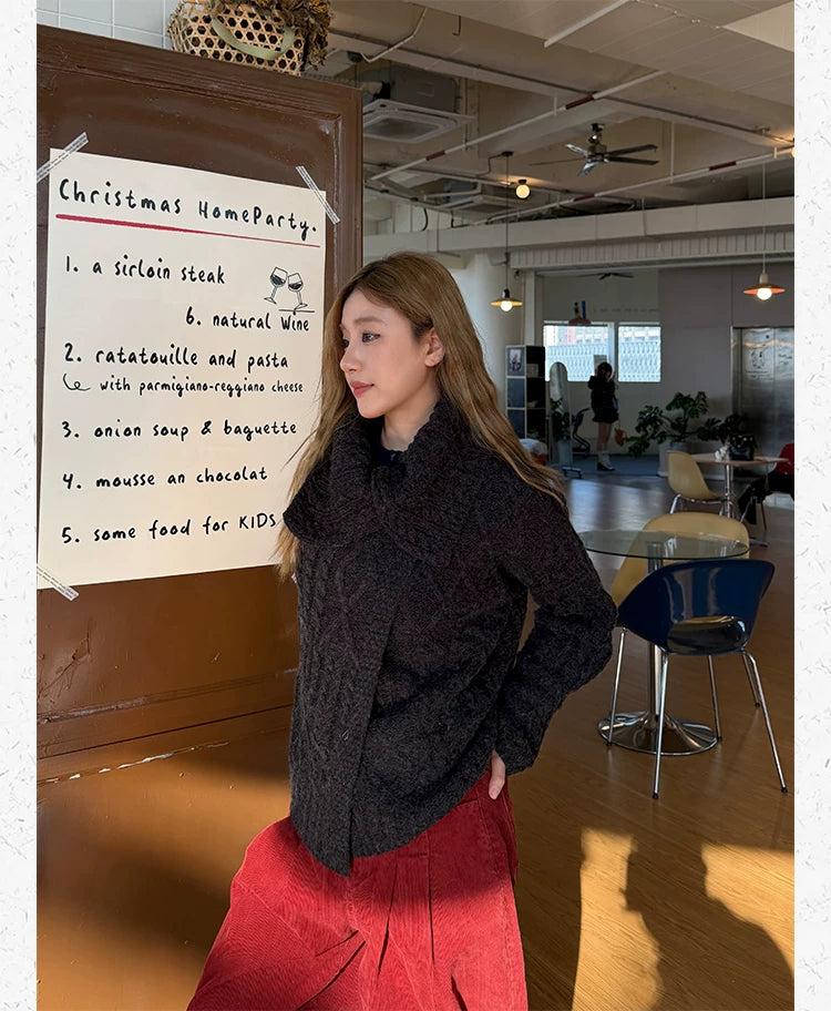 CCYE Lapel Lazy Sweater Jacket