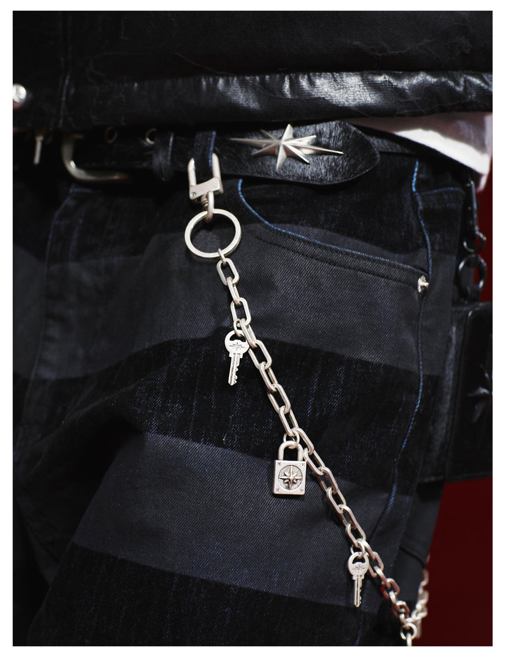 Remedy metal chain waist key lock