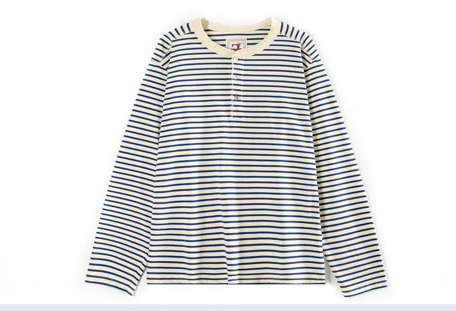 PrintAce Vintage Striped Blue and White Long Sleeves
