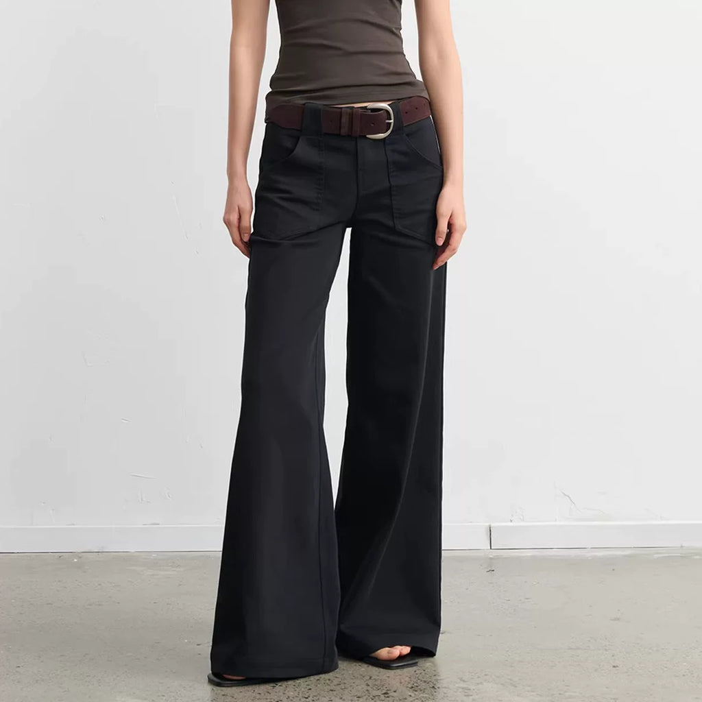LINY LIBERTY Minimalist Old Low-rise Wide-leg Jeans