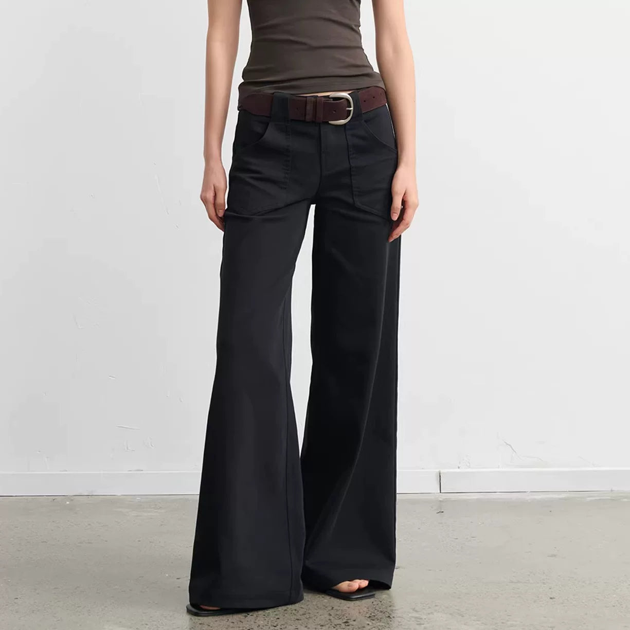 LINY LIBERTY Minimalist Old Low-rise Wide-leg Jeans