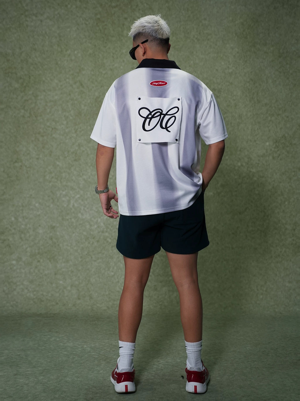 OOTC Vertical Embroidery Casual Tee