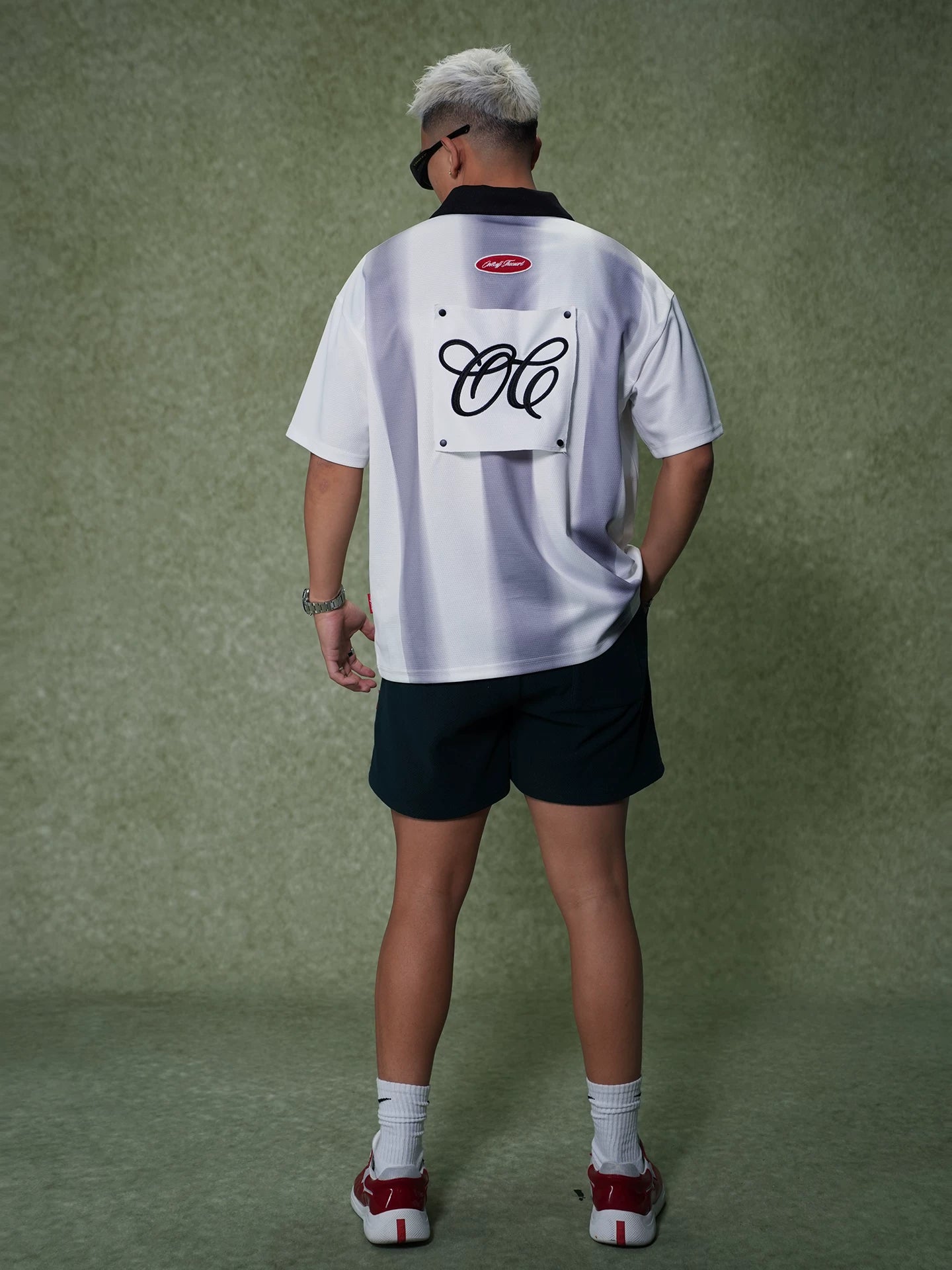 OOTC Vertical Embroidery Casual Tee