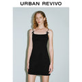 URBAN REVIVO Bow-embellished Suspender Dress