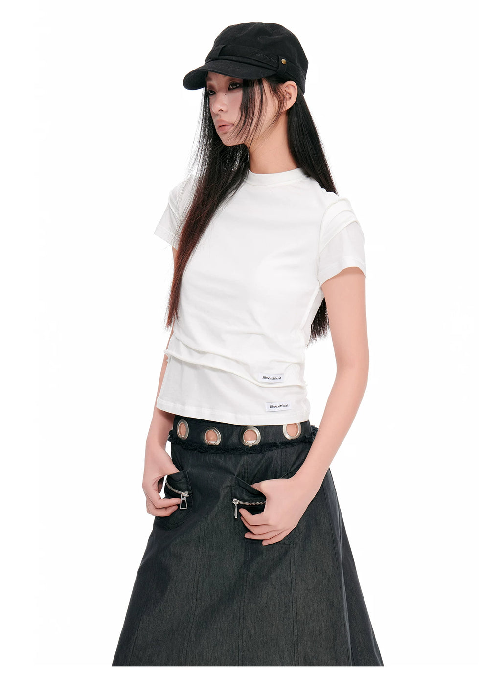 JIKOO Rule Pleated Multi-level Tee