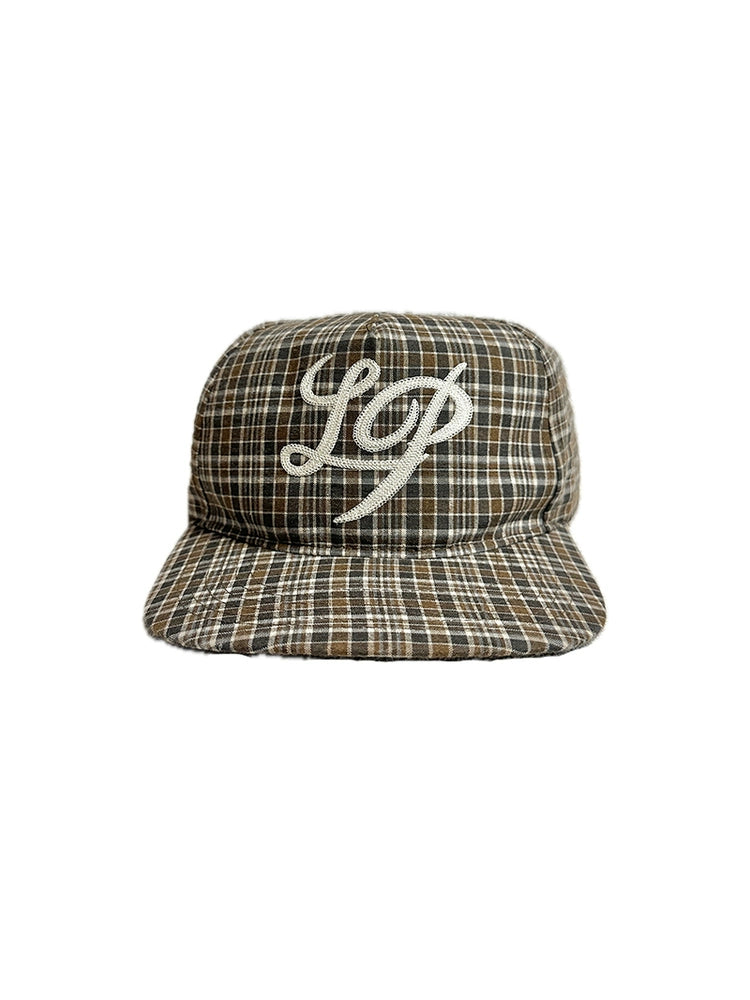 LIBERAFIT Plaid Seersucker, Flat-brimmed Truck Cap