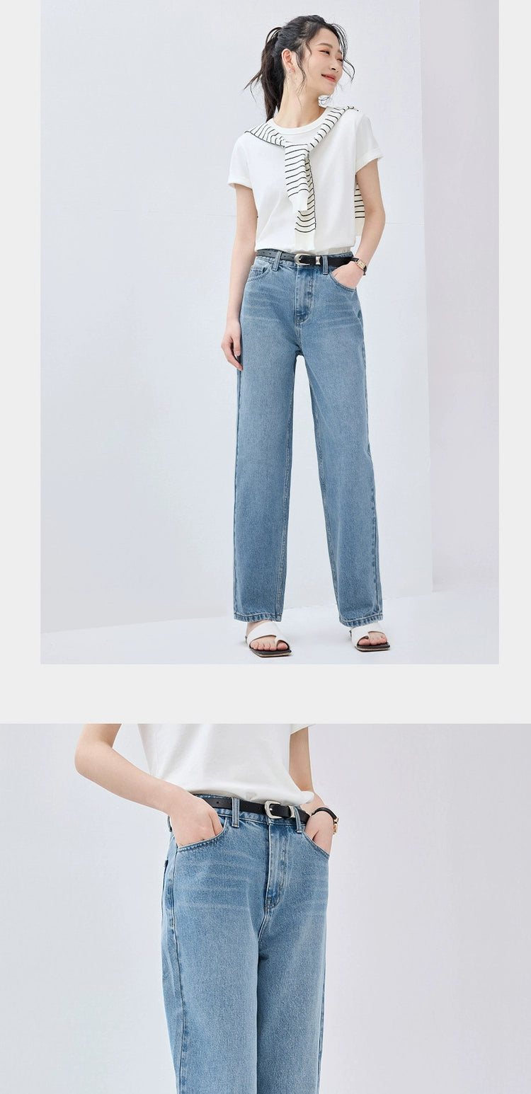 Giordano Is A Woman in Mid-rise Straight-leg Jeans