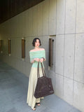 KELIFAN Retro Off-shoulder Slimming Tee